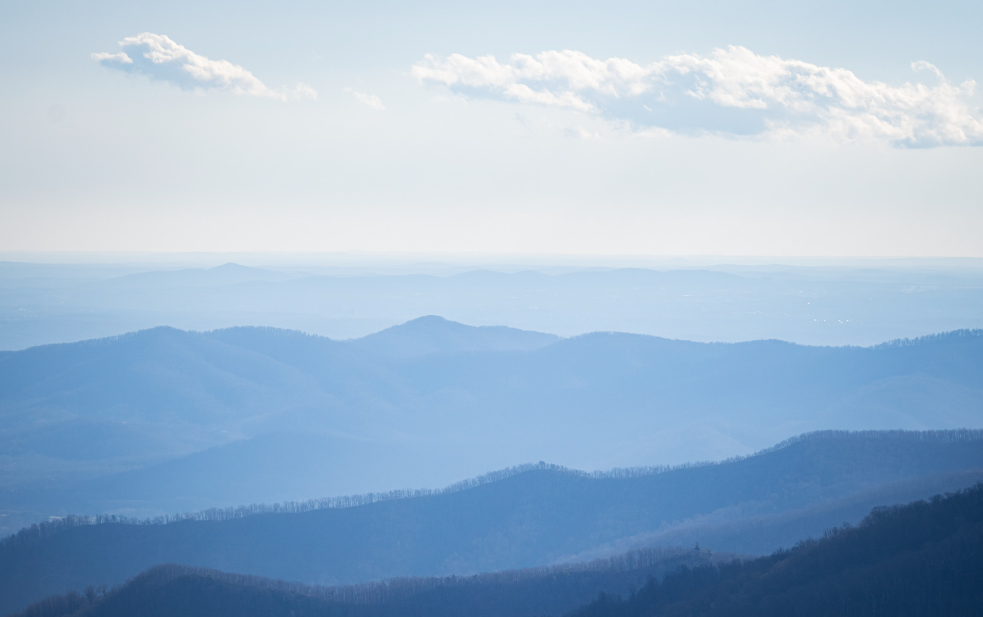 Appalachian Mountains Ariel View